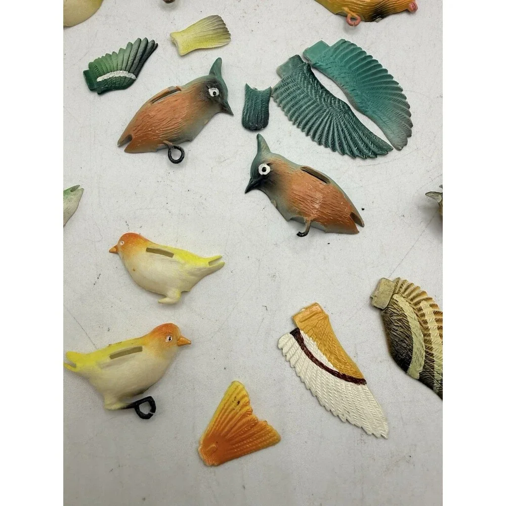 8 Marx Miniature Bird Model Lot Vintage 1960's Taiwan